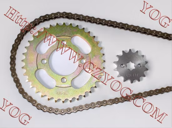 Piezas de repuesto de motocicleta Yog Conjunto de transmisión de cadena y piñón Dy100 CG125 Bajajpulsar135